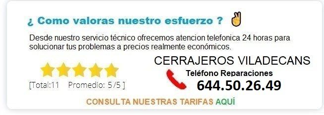 cerrajeros Viladecans precios